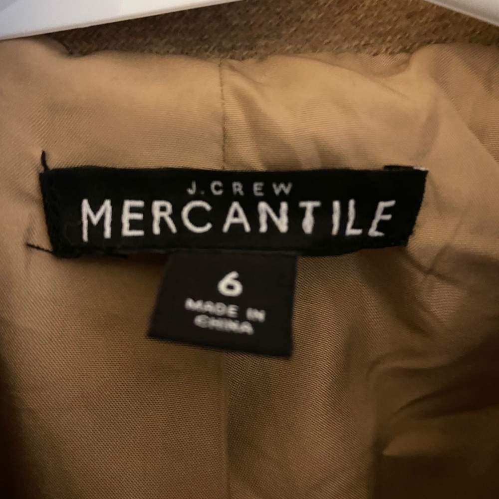 J. Crew Factory Camel Wool Blend Pea Coat - Picture 6 of 6